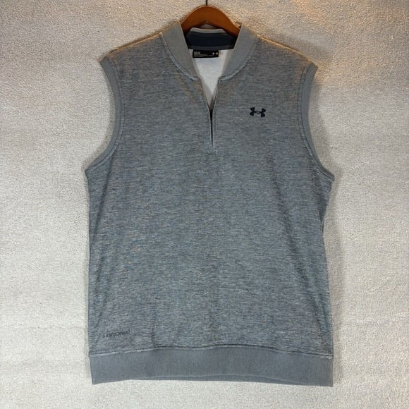 Men's Under Armour Storm 1/4 Zip Sleeveless Athletic Sweatshirt Size Large - Picture 1 of 9